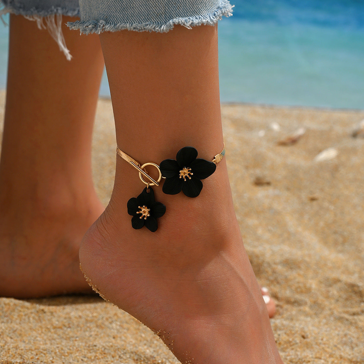 Flowers Anklet OT Buckle