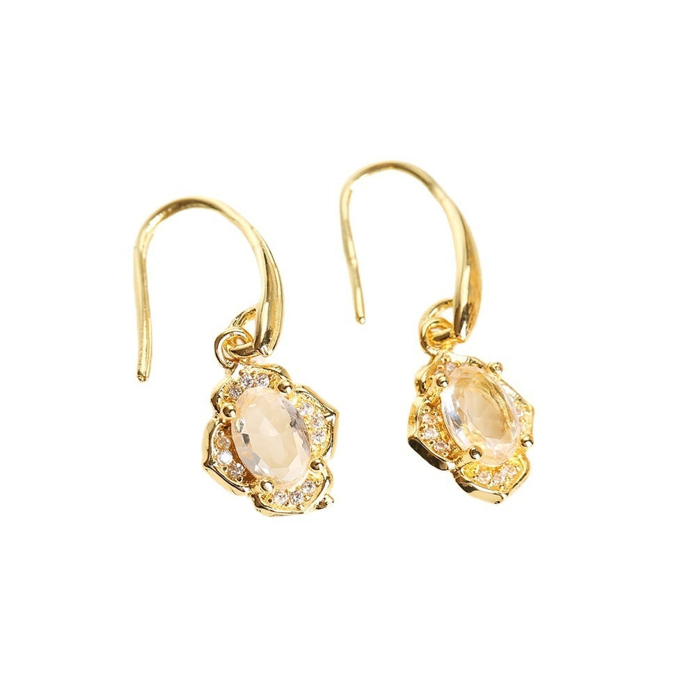 Crystal Zircon Inlaid Three-piece Set