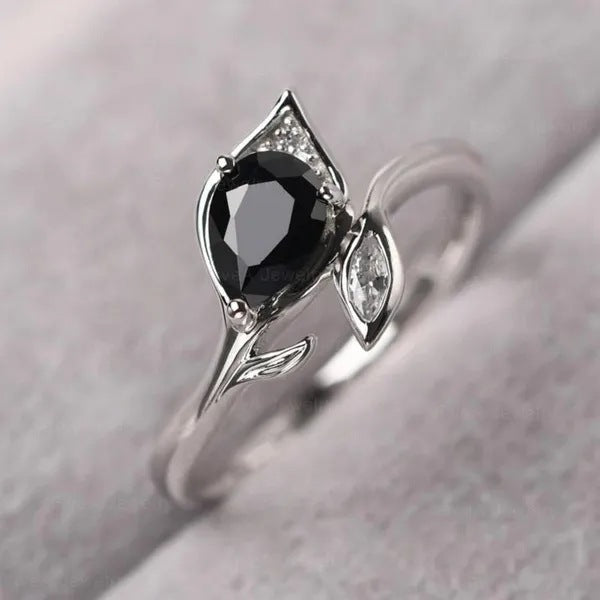 Diamond Leaves  Ring