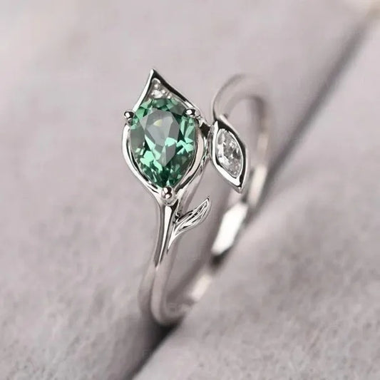 Diamond Leaves  Ring