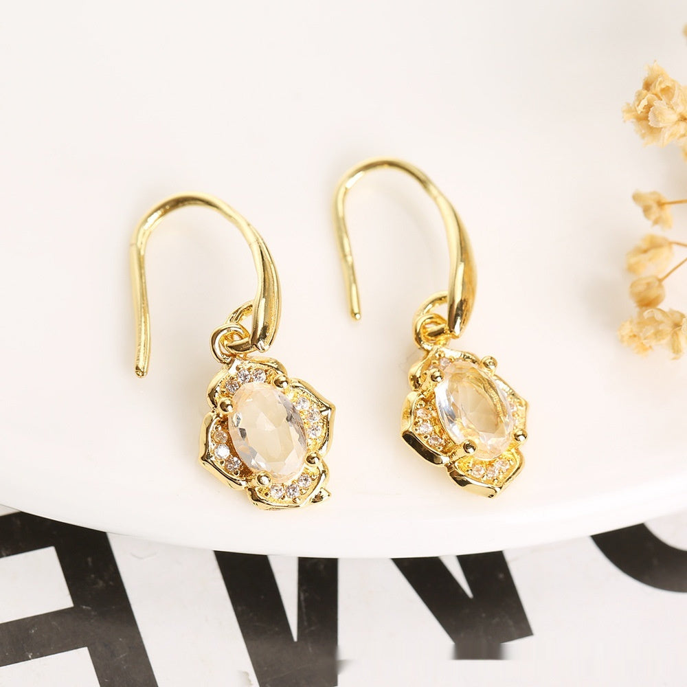 Crystal Zircon Inlaid Three-piece Set