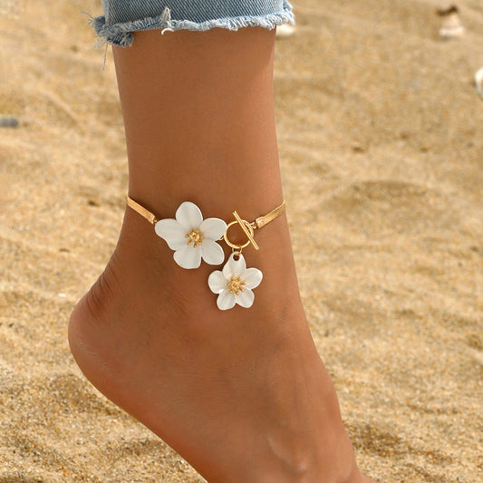 Flowers Anklet OT Buckle